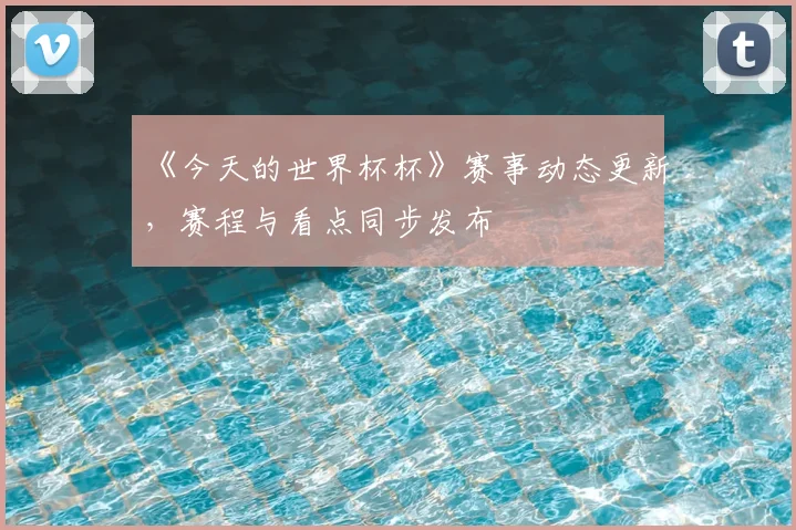 《今天的世界杯杯》赛事动态更新,赛程与看点同步发布